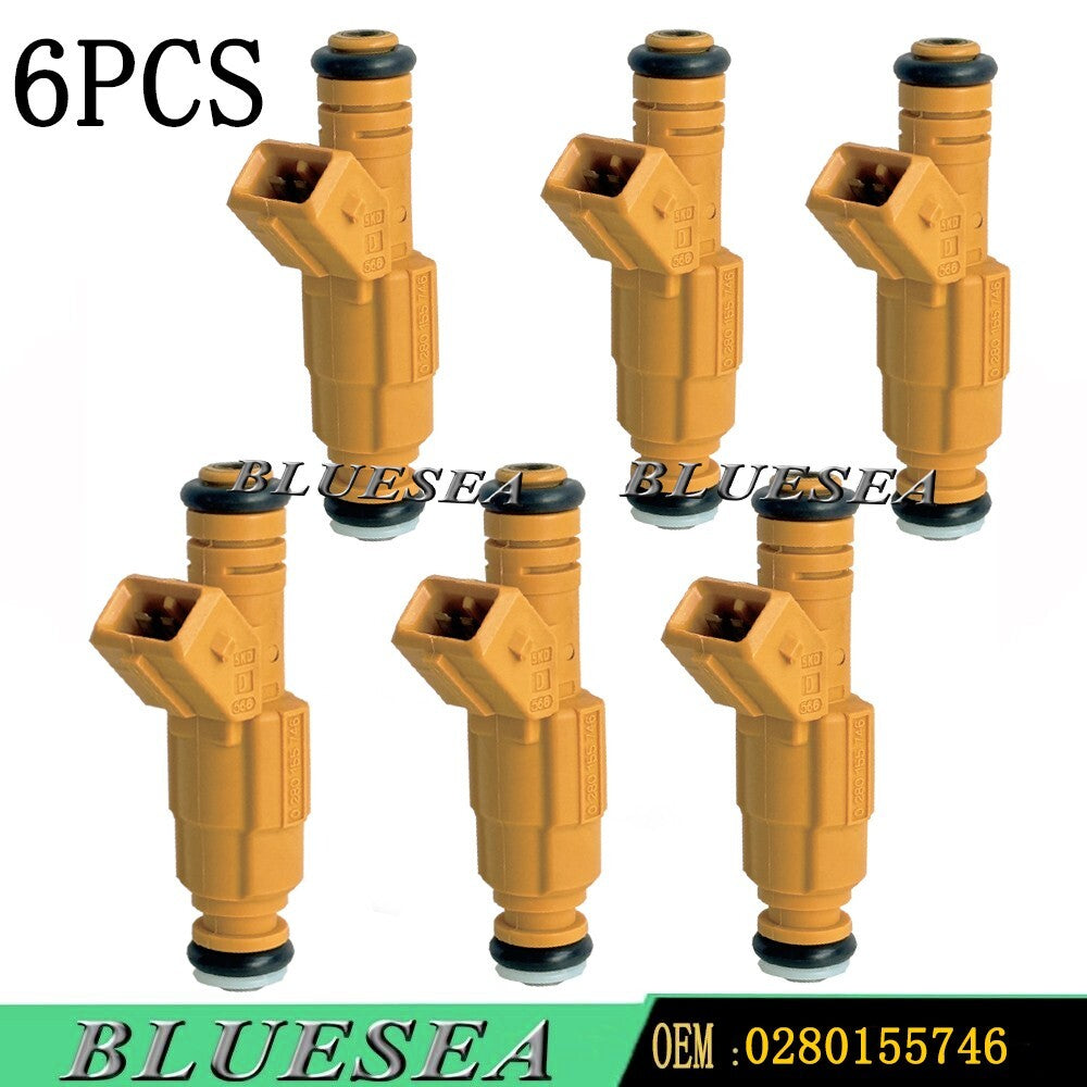 6pcs fuel injector 0280155746 for 1996 - 1998 for Volvo 960 S90 V90 2.9L I6 FJ583