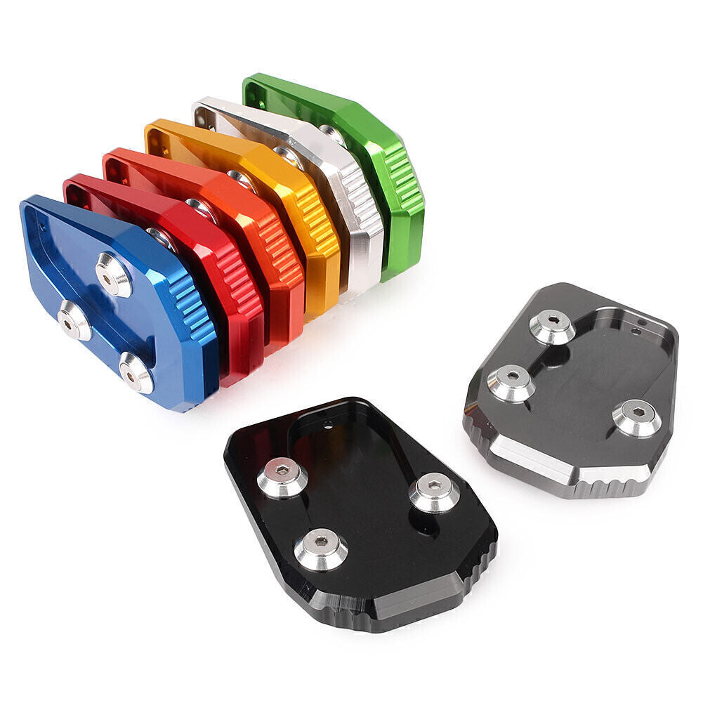 for Yamaha MT-09 2013-2016 CNC Kickstand Side Stand Extension Plate Pad