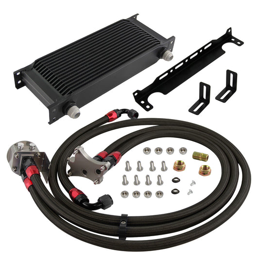 16 Row AN10 Oil Cooler Kit for Nissan Silvia S13 S14 S15 180SX 200SX SR20DET BK