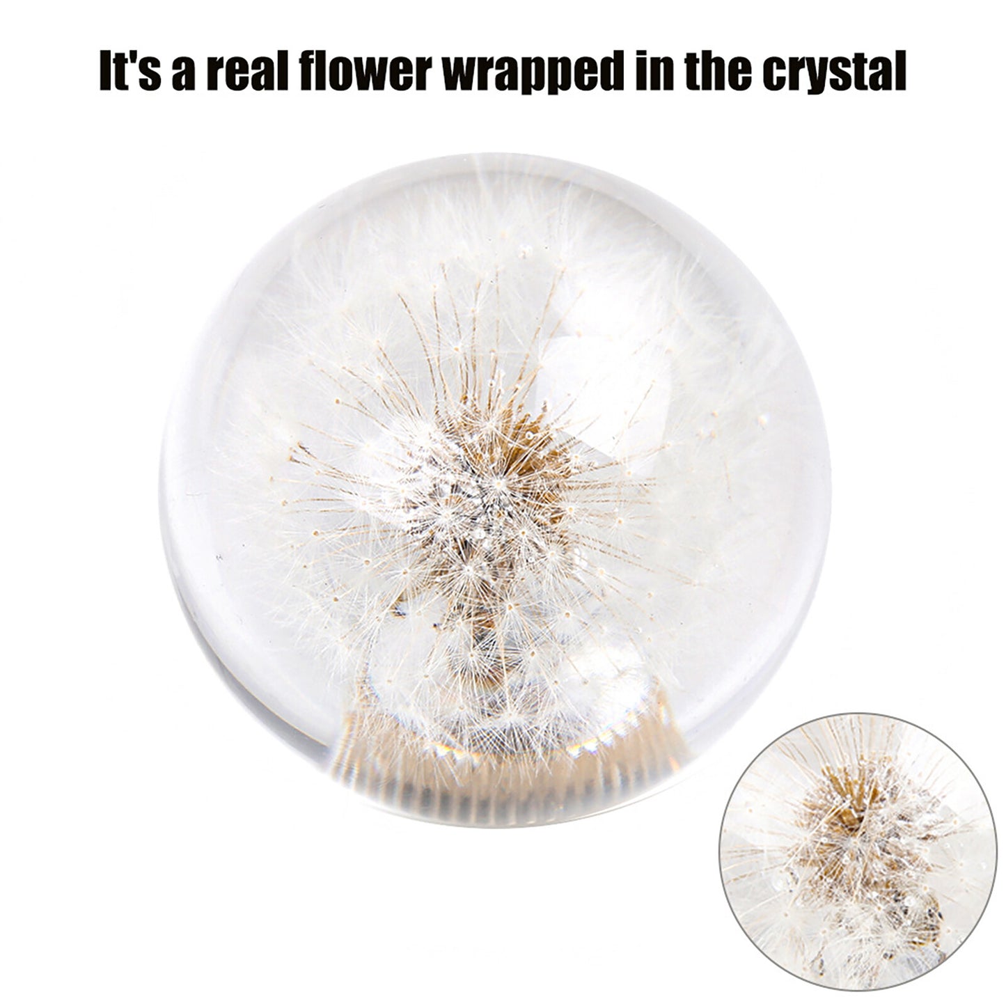 Universal Manual Gear Shift Knob Head Round Ball Crystal Real Flowers Repair Kit
