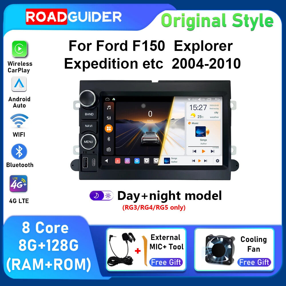 Android for Ford F150 Explorer 2004-2010 CarPlay Car Radio GPS Multimedia Screen