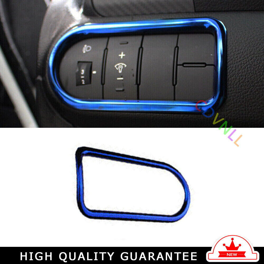 Headlight Button Frame Cover Trim Car Fit for Kia K3 Forte 2014-18 Blue Titanium