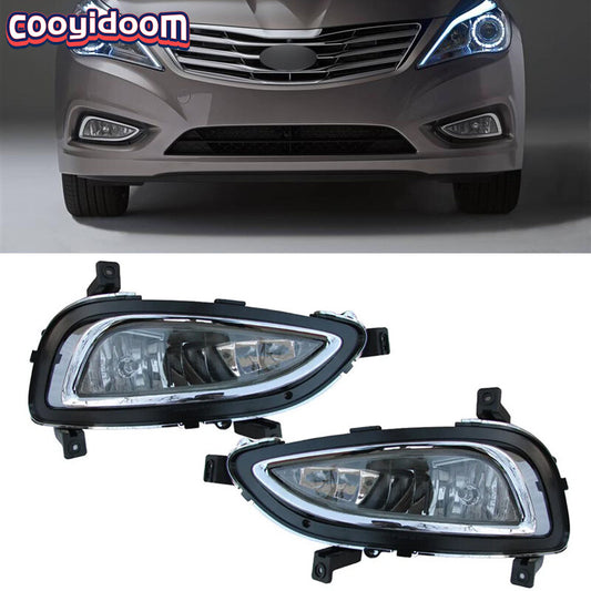2X Front Bumper Fog Lamp Daytime Running Light for Hyundai Azera 2011-2014