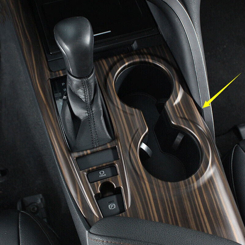 for Toyota for Camry 2018-2023 Wood Grain ABS Center Console Gear Shift Cover Trim