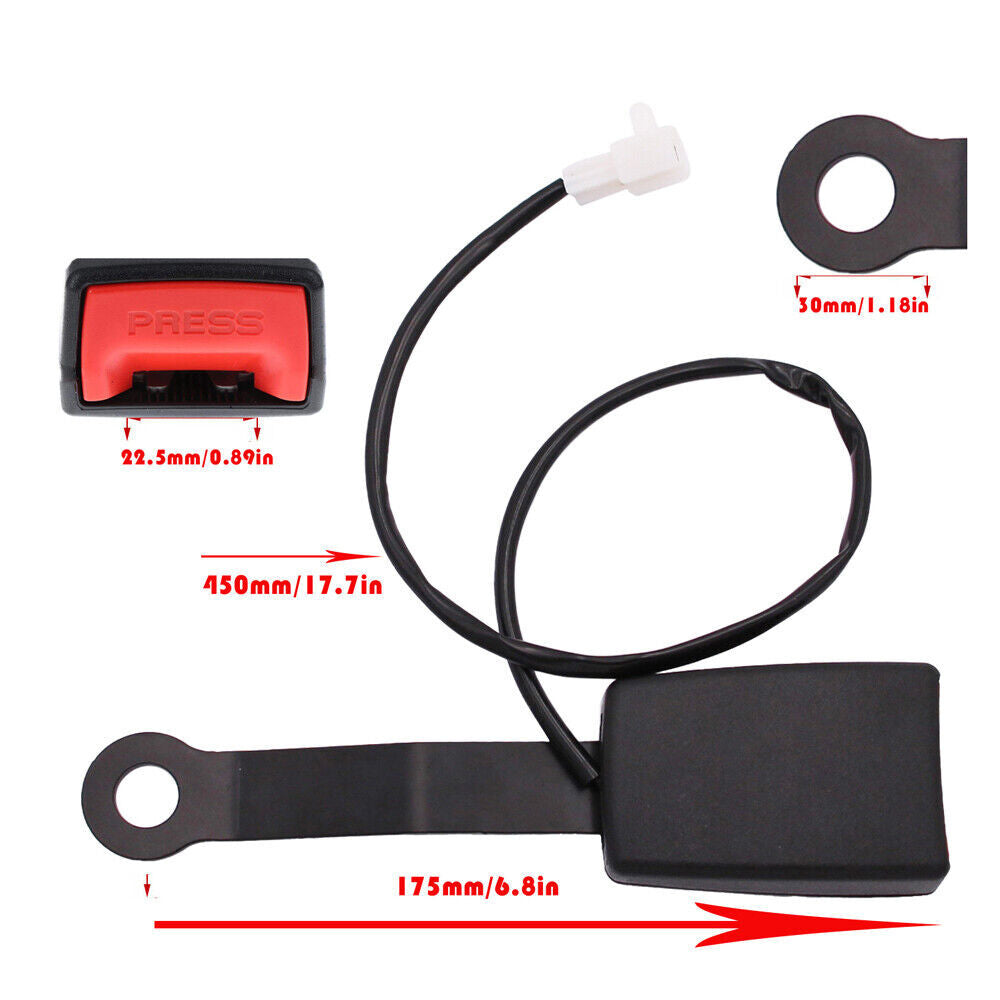 Front Driver Safety for Seat belt Buckle Plug Connector W/Warning Cable Camlock Duty