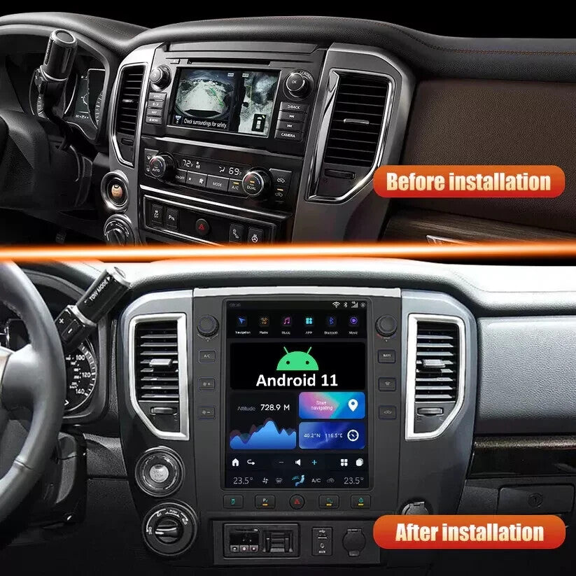 Android 13 for Tesla Vertical Screen Car-Play GPS Radio for Nissan Titan 2016-2020