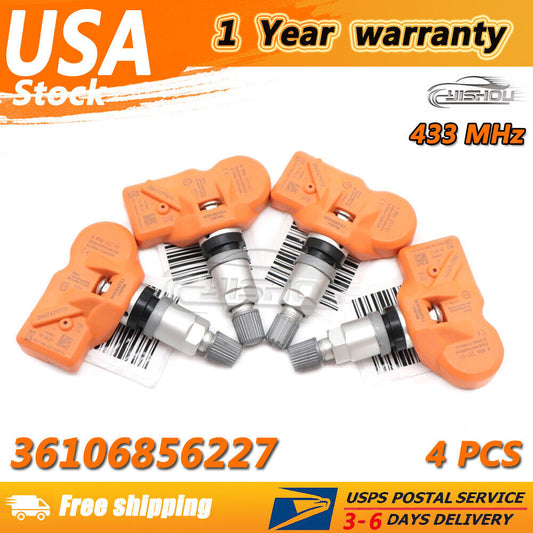 SET (4) 36106856227 Orange TPMS NEW TIRE PRESSURE SENSOR for BMW X3 X5 Z4 for MINI