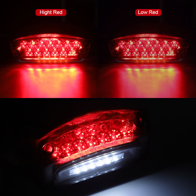 12V Brake Stop Running Tail Light LED For Universal Motorcycle ATV Dirt Bike