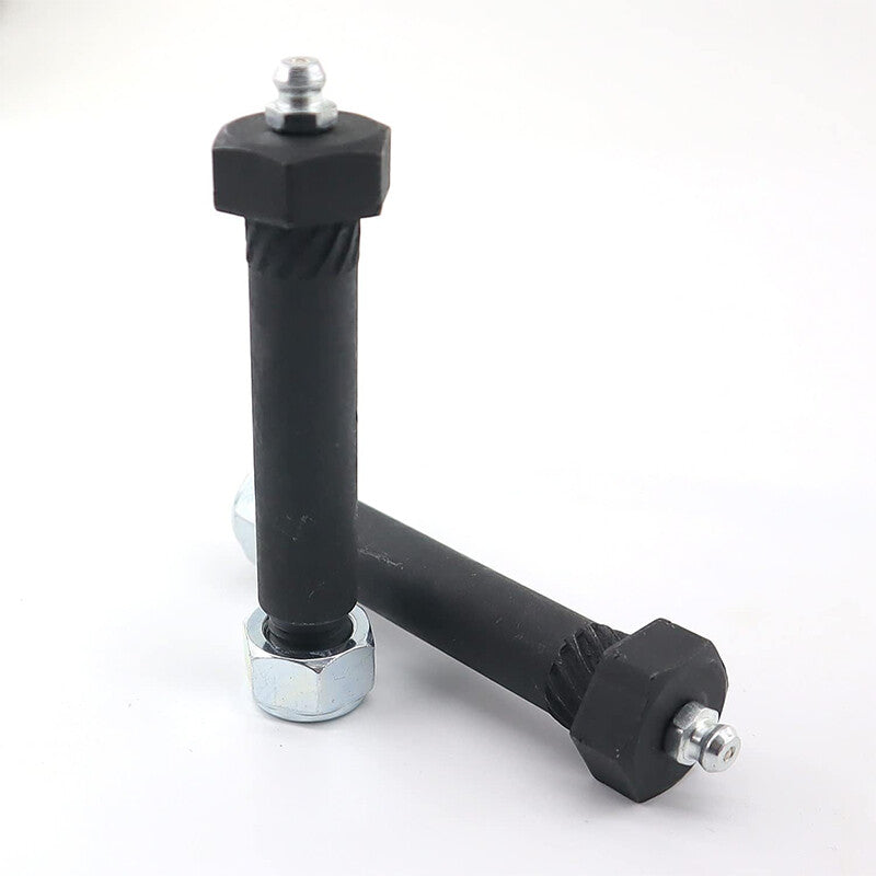 4-Piece Set of 9/16 x 3 Inch Trailer Axle Spring Shackles with Lubricated Spring Bolts and Locking Nuts