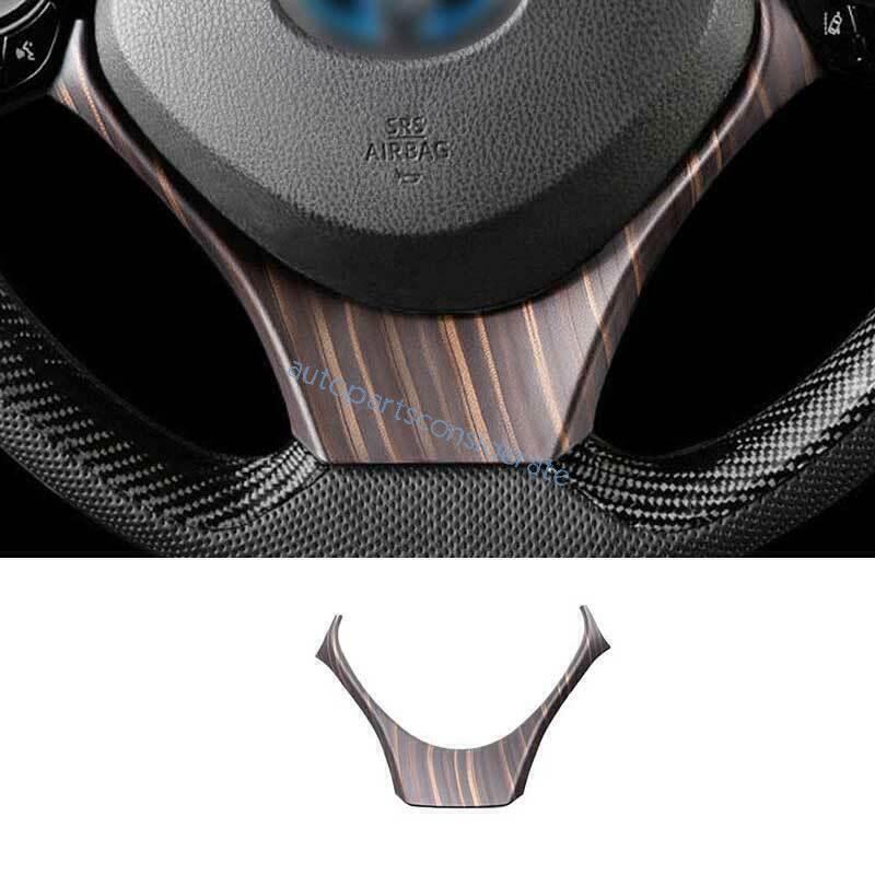 for Toyota CHR C-HR 18-2022 ABS Brown Wood Grain Steering Wheel Sheet Cover Trim