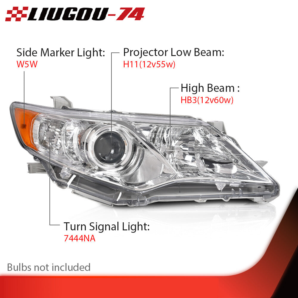 Headlight assembly suitable for 12-14 year old for Toyota for Camry projector headlights LH + one pair for right-hand grip