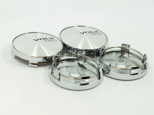 4-piece set of 69mm working emotion edge caps, hubcaps, badges, logos, silver chrome-plated