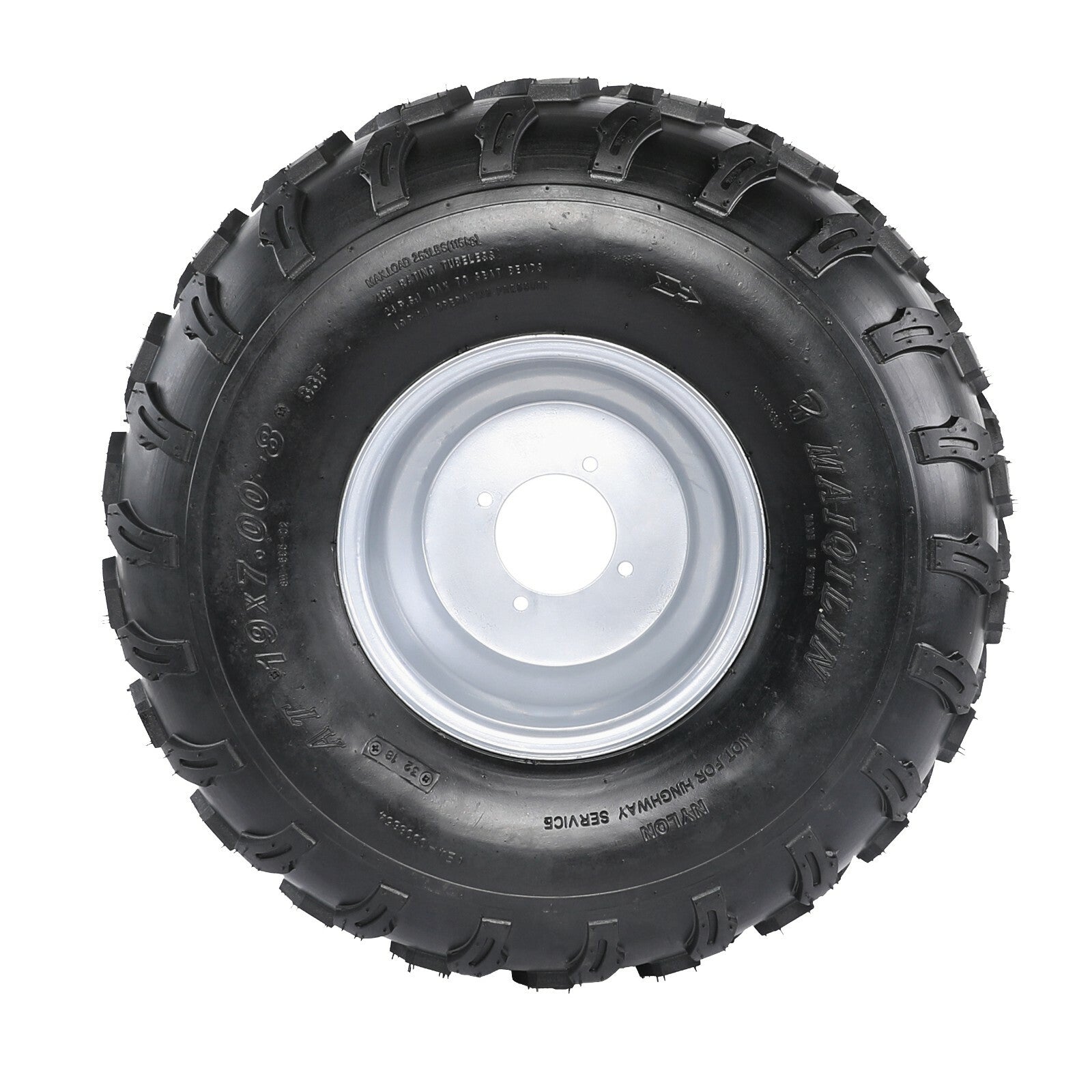 19x7.00-8 19x7x8 19x7-8 Tire Rim 4 convex for all-terrain vehicles, four-wheel off-road vehicles, 4 Wheeler Gokart