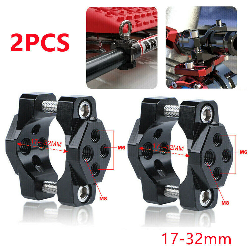 2 Motorcycle Tube Fork Bar Headlight Mount Bracket Clamp Fog Spot Light Holder