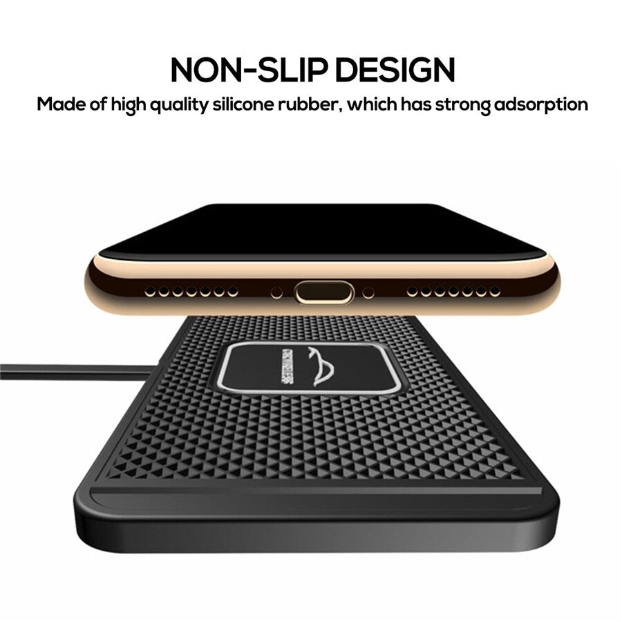 Wireless Car Phone Charger Charging Silicone Pad For Apple iPhone Samsung