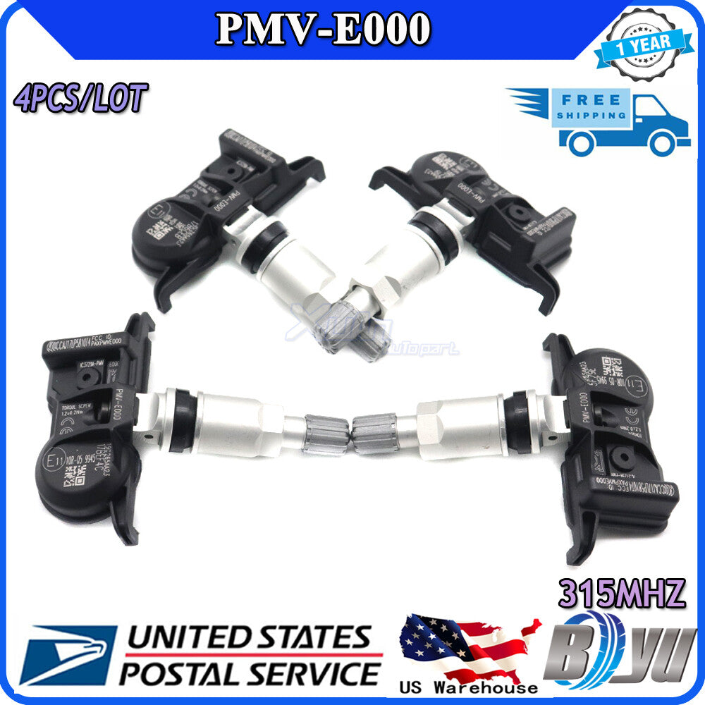 4pcs TPMS for Toyota Tacoma for Camry 4Runner for Lexus for ES RX Series 315Mhz PMV-E000
