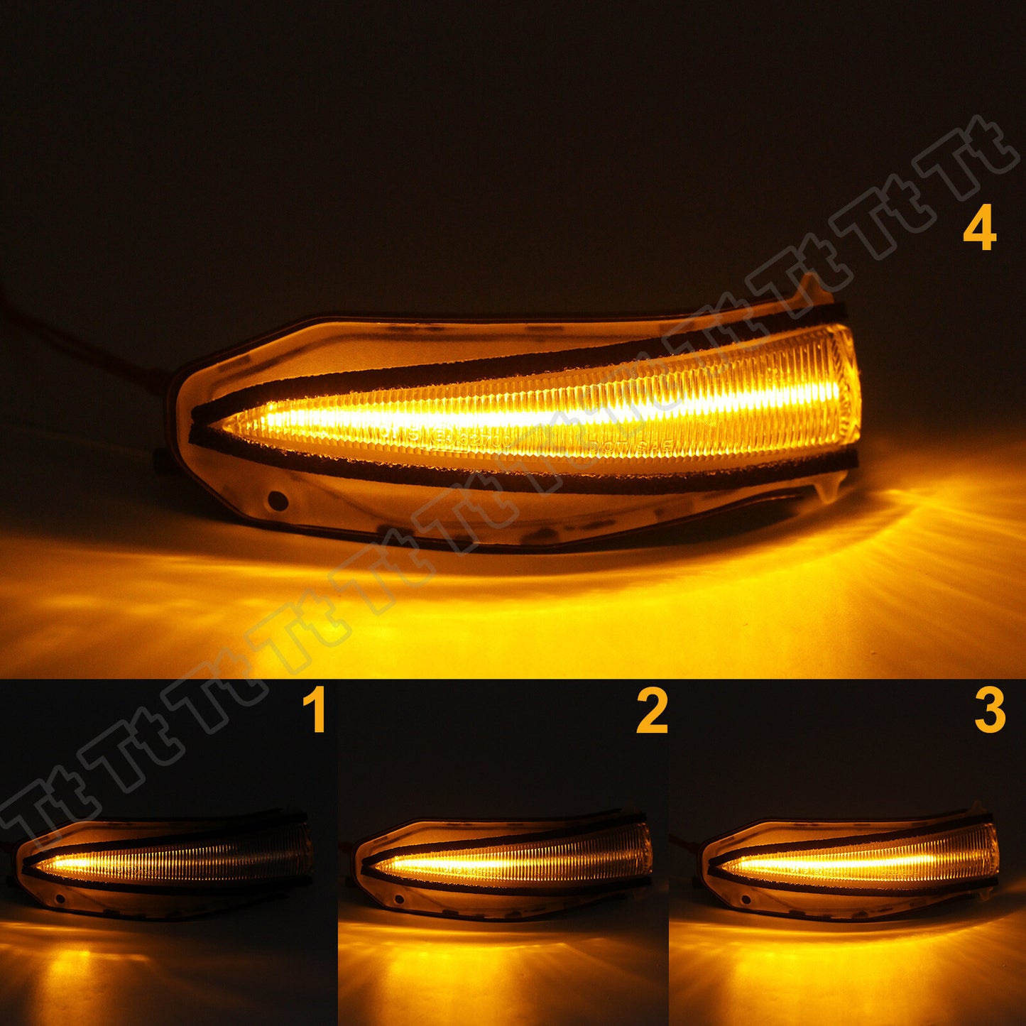 Sequential LED side mirror turn signals for 2014 for Toyota 4Runner and 2013-18 RAV4.