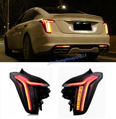 Dynamic signals for Cadillac CT5 Smoke Black LED Rear Lights (2020-2022)