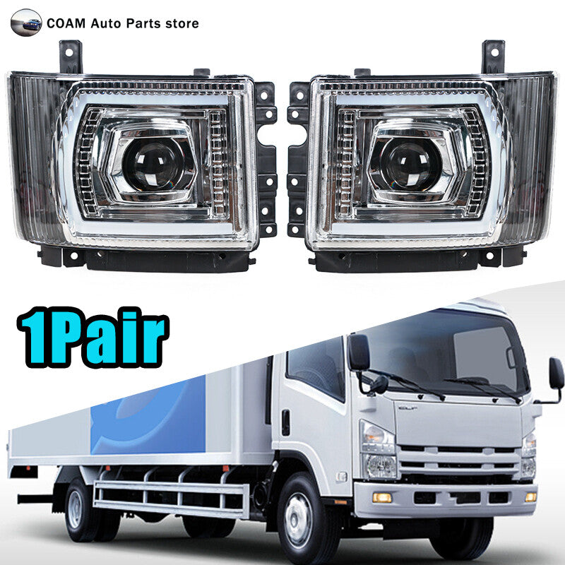 for Isuzu 700p Truck Heavy Duty LED Headlights, Fog Lights, Turn Signals