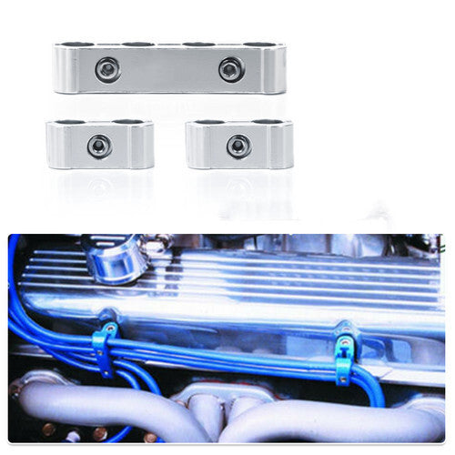 12-Piece Set of 8mm, 9mm, and 10mm Automotive Engine Spark Plug Wire Separators Loom Dividers in Silver