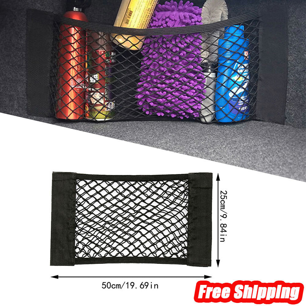 5025 Car Rear Trunk Boot Organizer Pocket Cargo Net Mesh Storage Bag Universal
