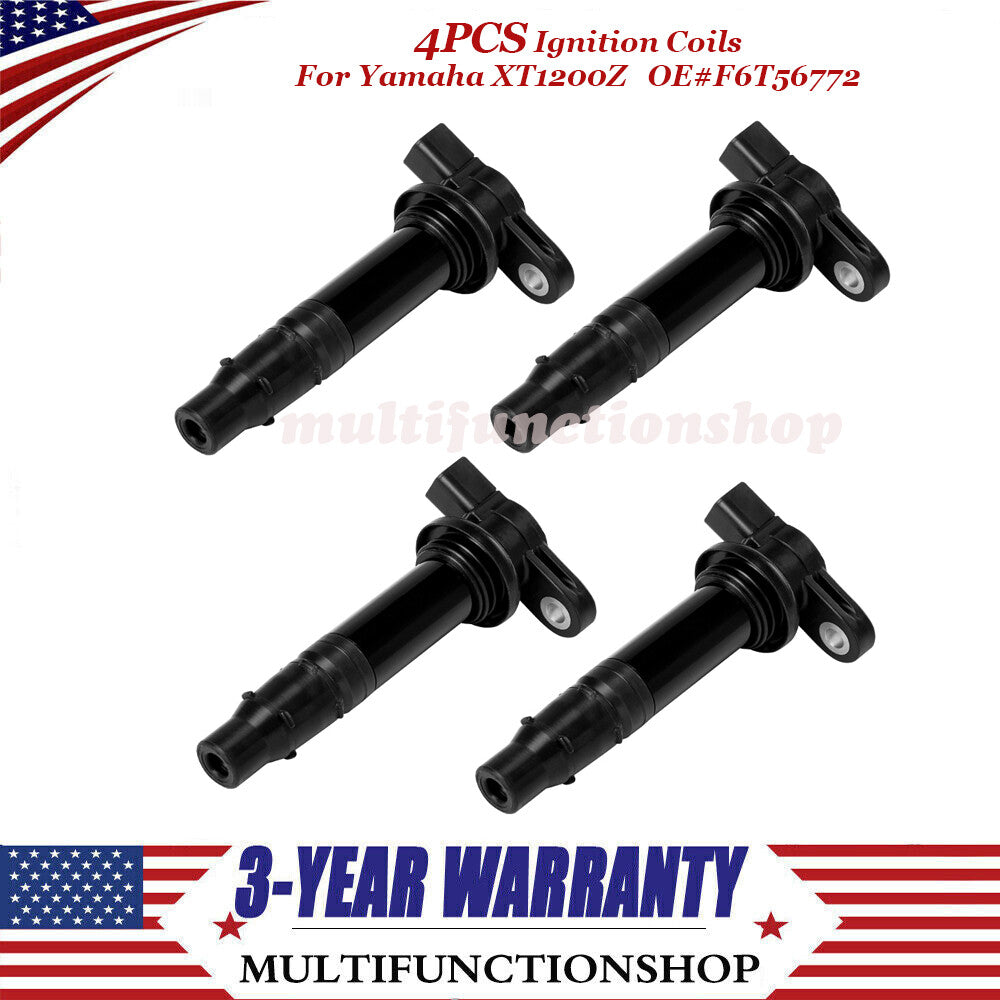 4PCS Ignition Coils 23P-82310-00 10-15 for Yamaha XT1200Z Super Tenere F6T56772
