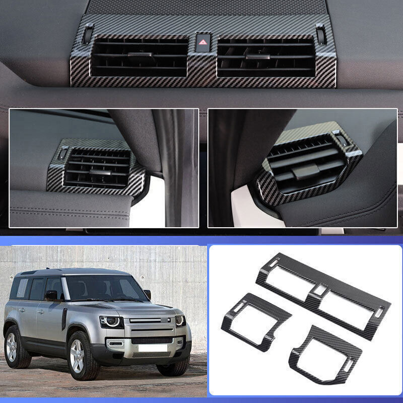 for Land Rover for Defender 20-2025 Carbon Fiber Middle Console Air Outlet Vent Trim