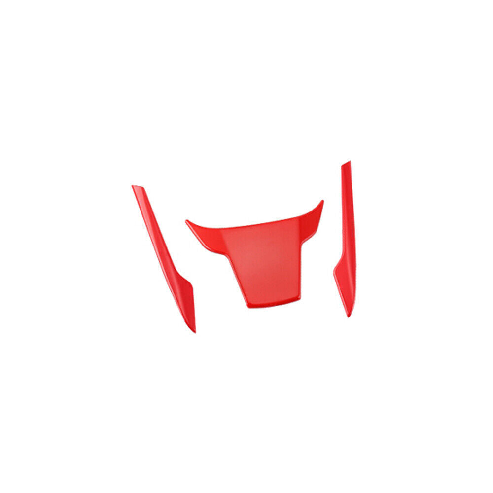 Steering Wheel Sticker Cover Trim 3PCS for Honda for Civic 10th 2016-2021 Bright Red