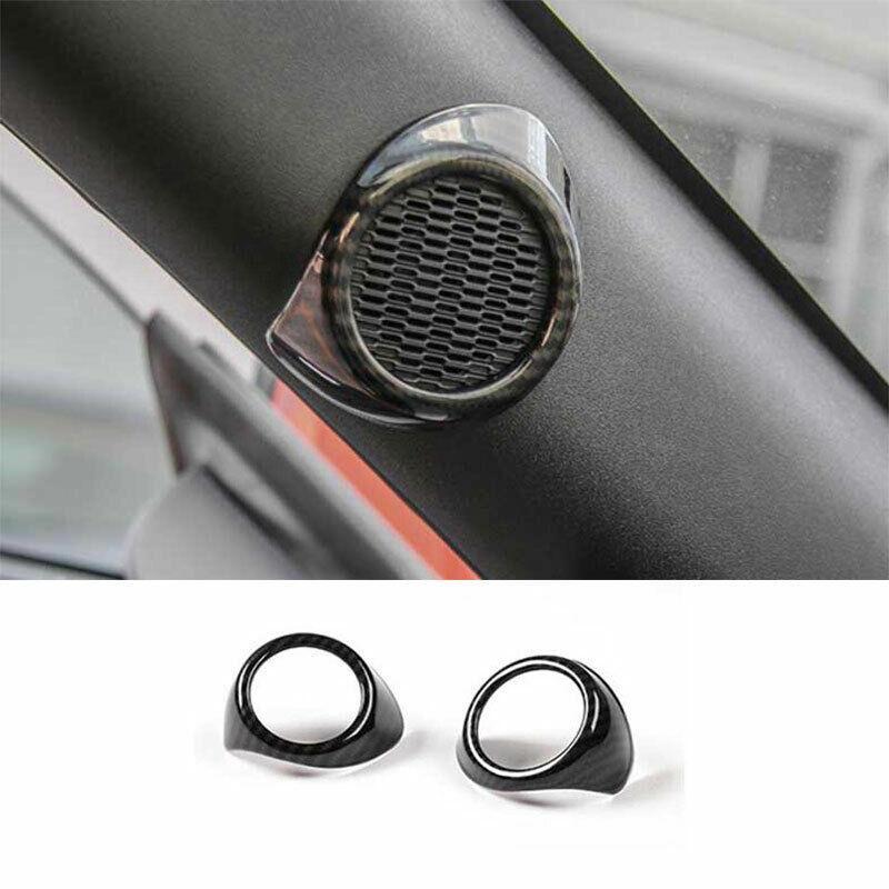 Fit for Ford for Mustang 2015-2022 Carbon Fiber A Pillar Horn Frame Cover Trim 2PCS