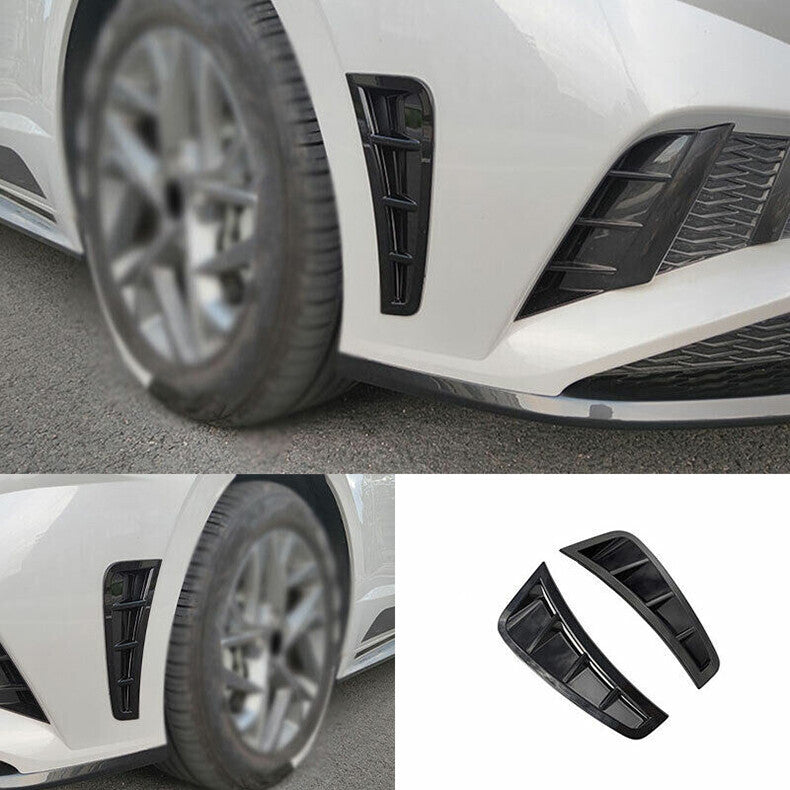 for Hyundai Sonata 2020-2023 Gloss Black Air Flow Vent Side Fender Frame Cover