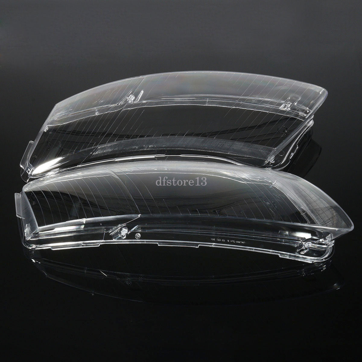 Pair Clear Headlight Lens Right Left Lampshade Covers for Audi A6 C6 2006-2011