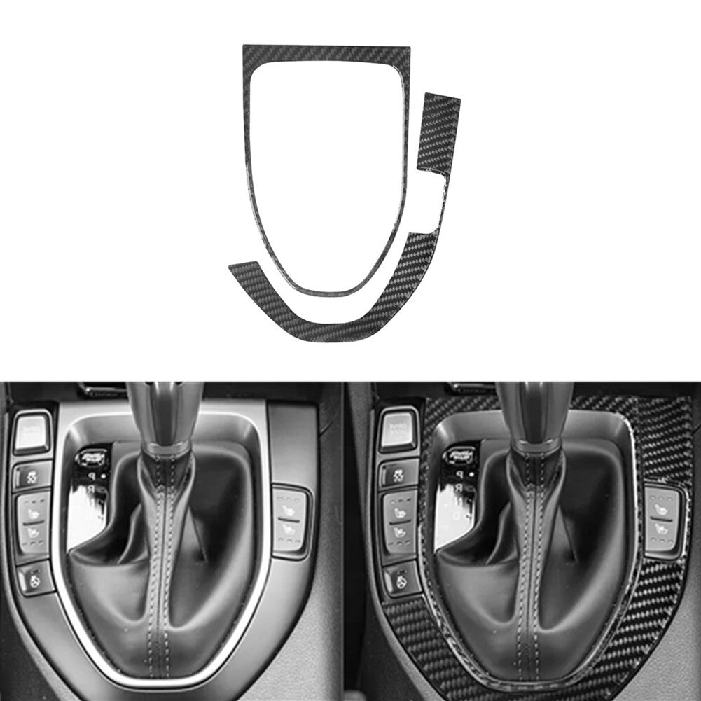 2Pcs Carbon Fiber Gear Shift Frame Trim Cover for Hyundai for Veloster JS 2019-2022