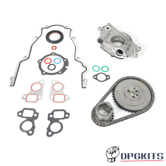 Timing Chain + M295 Oil Pump + Gasket for Chevrolet GM 4.8L 5.3L 6.0L LS1 LS2 LS
