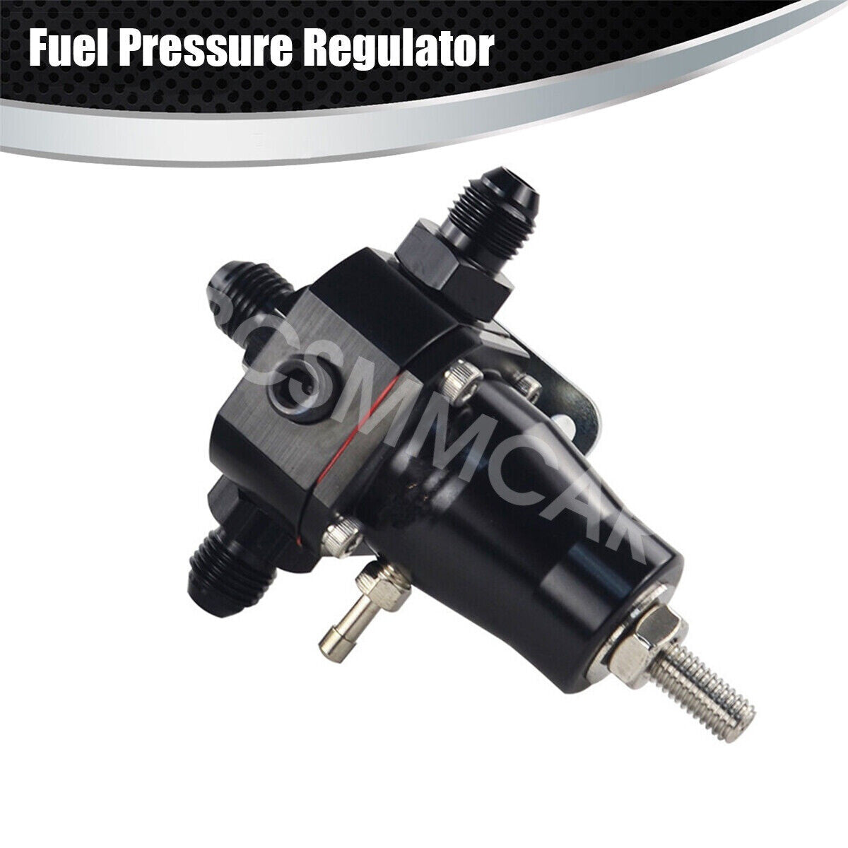 Aluminum Adjustable Fuel Pressure Regulator 30-70 PSI With Oil Gauge 1/8in NPT