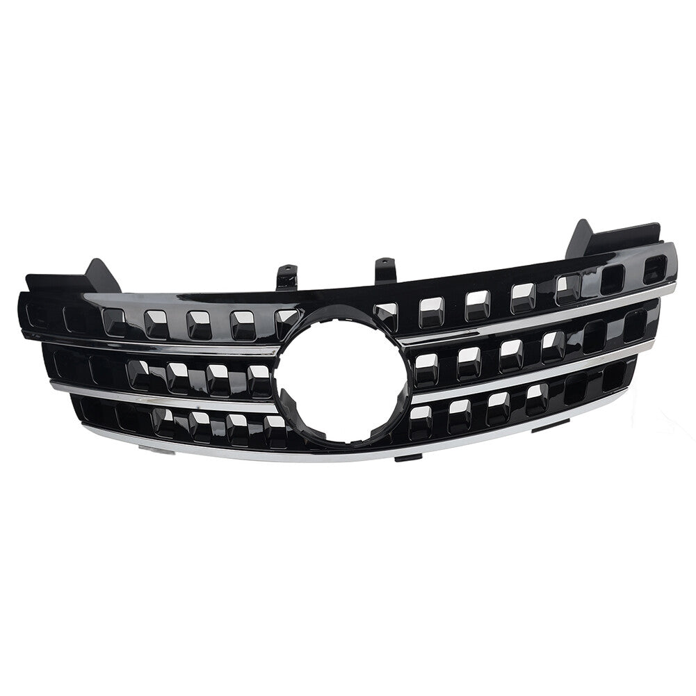 3-Fin Front Upper Hood Grill Grille Fit for Benz ML Class W164 2005-2008 06 ABS