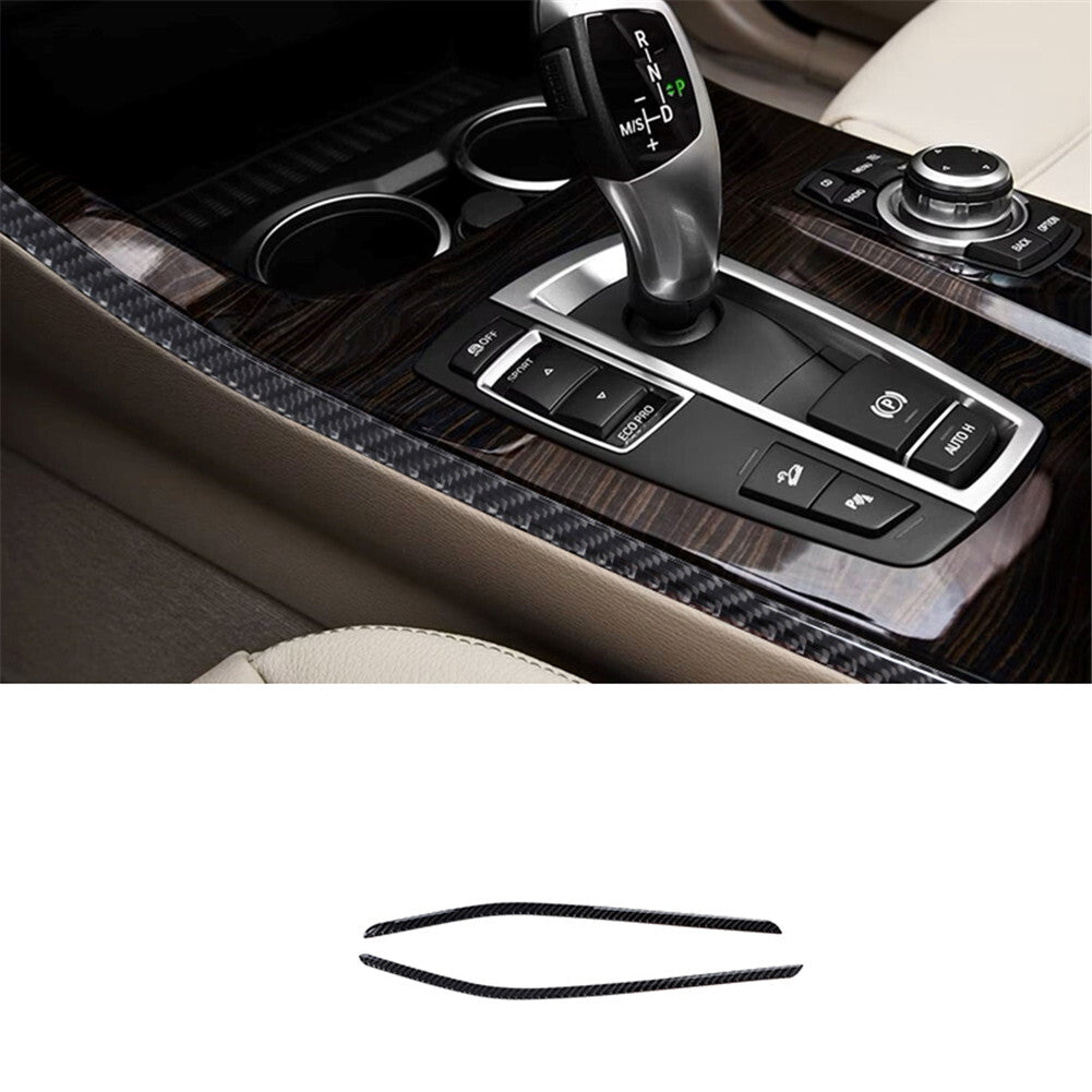 Carbon Fiber Center Control Side Strip Cover Trim for BMW X3 F25 X4 F26 2011-17