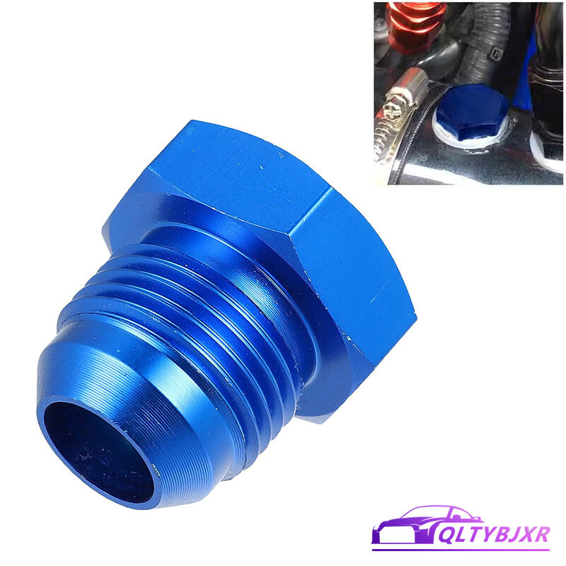 10AN Male Flare Bolt Blanking Plug End Cap Lock Nut Fitting Adapter Hex Blue