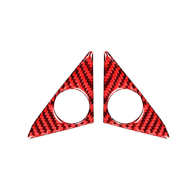 A Post Speaker Frame Cover Trim Fit for Nissan GTR R35 09-2016 Red Carbon Fiber
