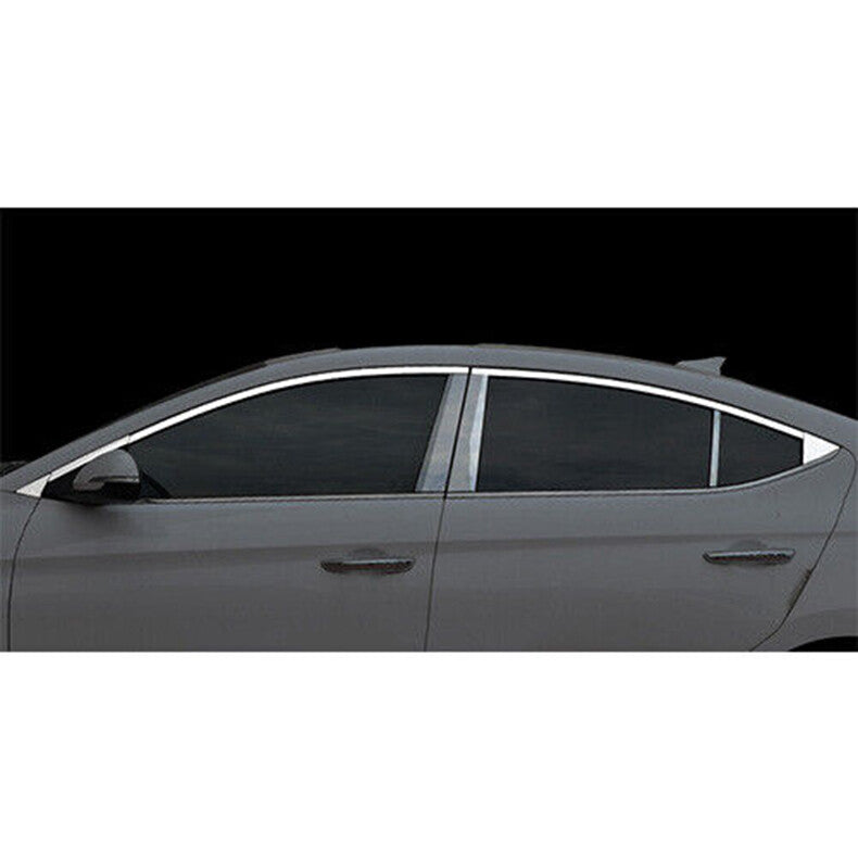 for Hyundai for Elantra 2017-2020 Chrome Steel upper Windows Sill Molding Strip Trim