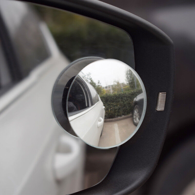 2Pcs - Round Blind Spot Mirror HD Glass Frameless Convex Rear View 360¡ã Stick On