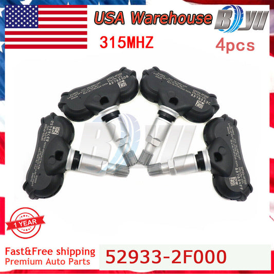 Set of 4pcs TPMS TIRE PRESSURE SENSOR Fits for Hyundai  for Kia 52933-2F000 315MHz