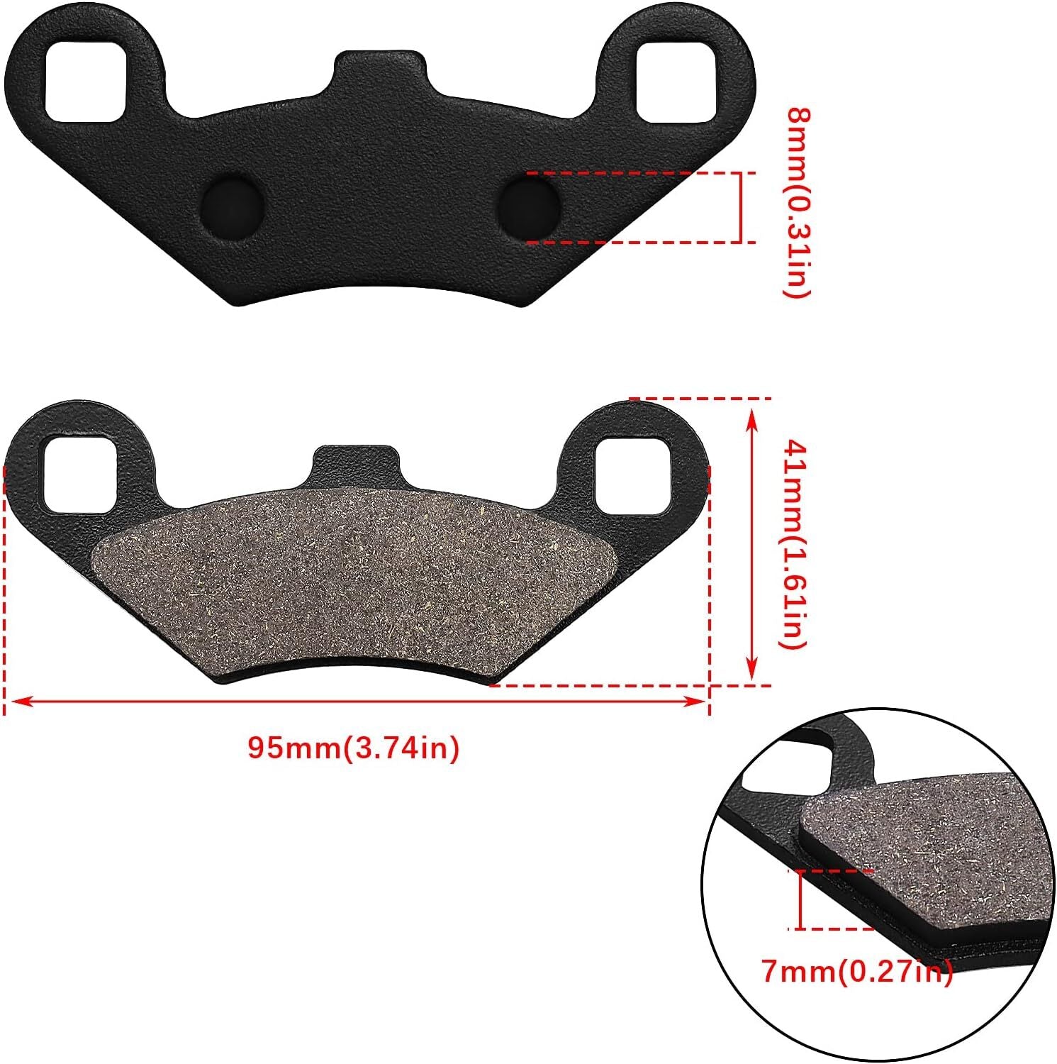 Brake Pads for Polaris Sportsman 335 400 450 500 600 700 800 Trail Boss 325 330