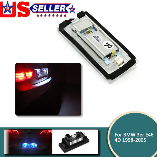 2x for BMW 3 Series E46 323i 325i 1998-2007 Led License Plate Error Free Lamps