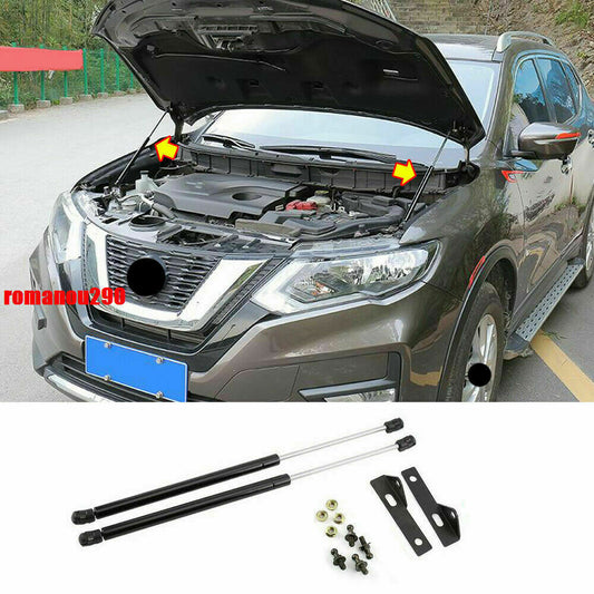 for Nissan Rogue 2017-2020 Black Stainless Front Hood Lift Support Shock Struts