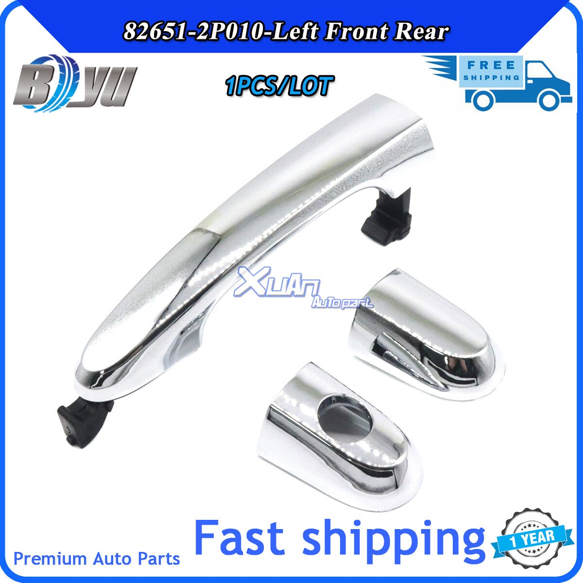 Left Front Rear Driver Chrome Outside Door Handle for Kia Sorento 2011-2015