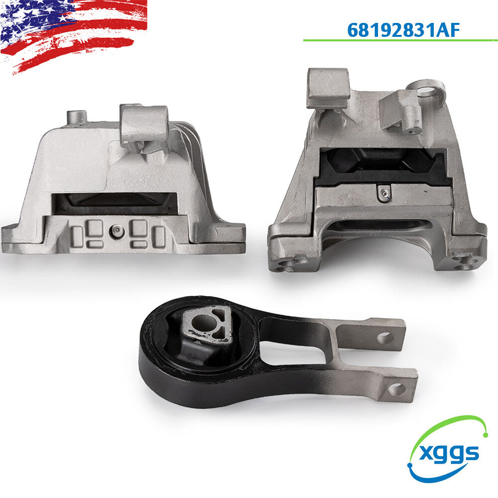 3PCS for Jeep Cherokee 2.4L 2014-2019 Complete Engine Motor Transmission Mount