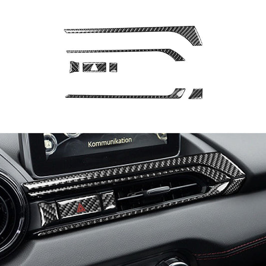 for Mazda MX-5 2016-2020 Carbon Fiber Interior Center Air Vent Outlet Cover Trim