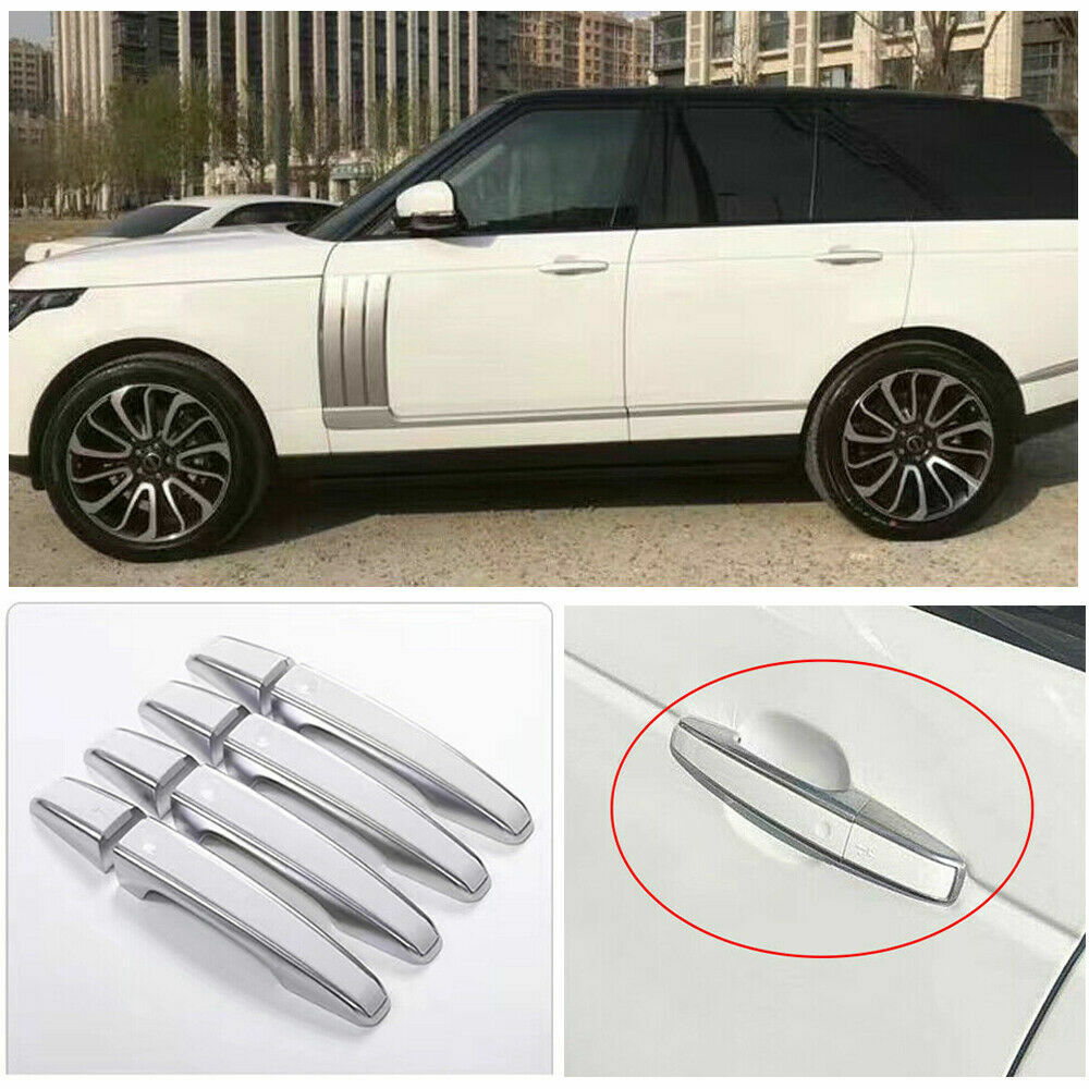 Door Side Handle Cover Replace Fit for Range Rover L405 2013-2022 White+Silver