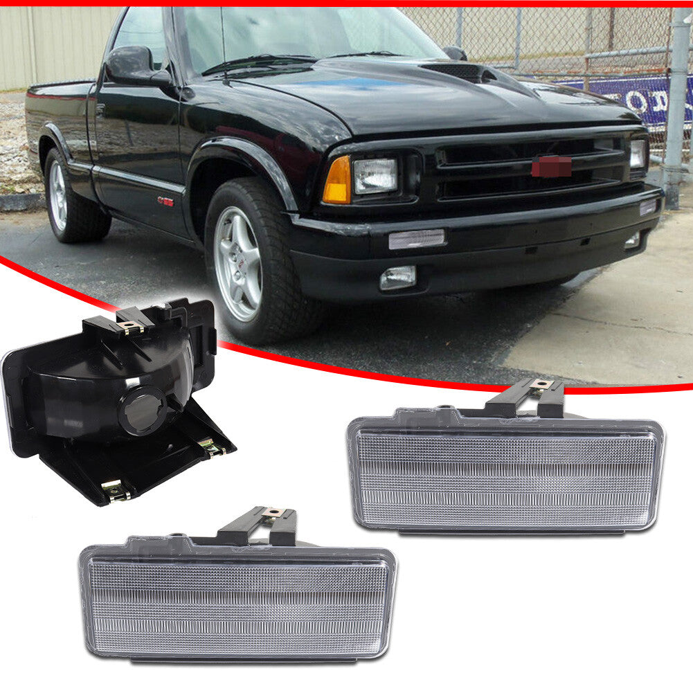 A pair of transparent turn signals suitable for 1994-1997 for Chevrolet S10 Blazer | for GMC Sonoma Jimmy