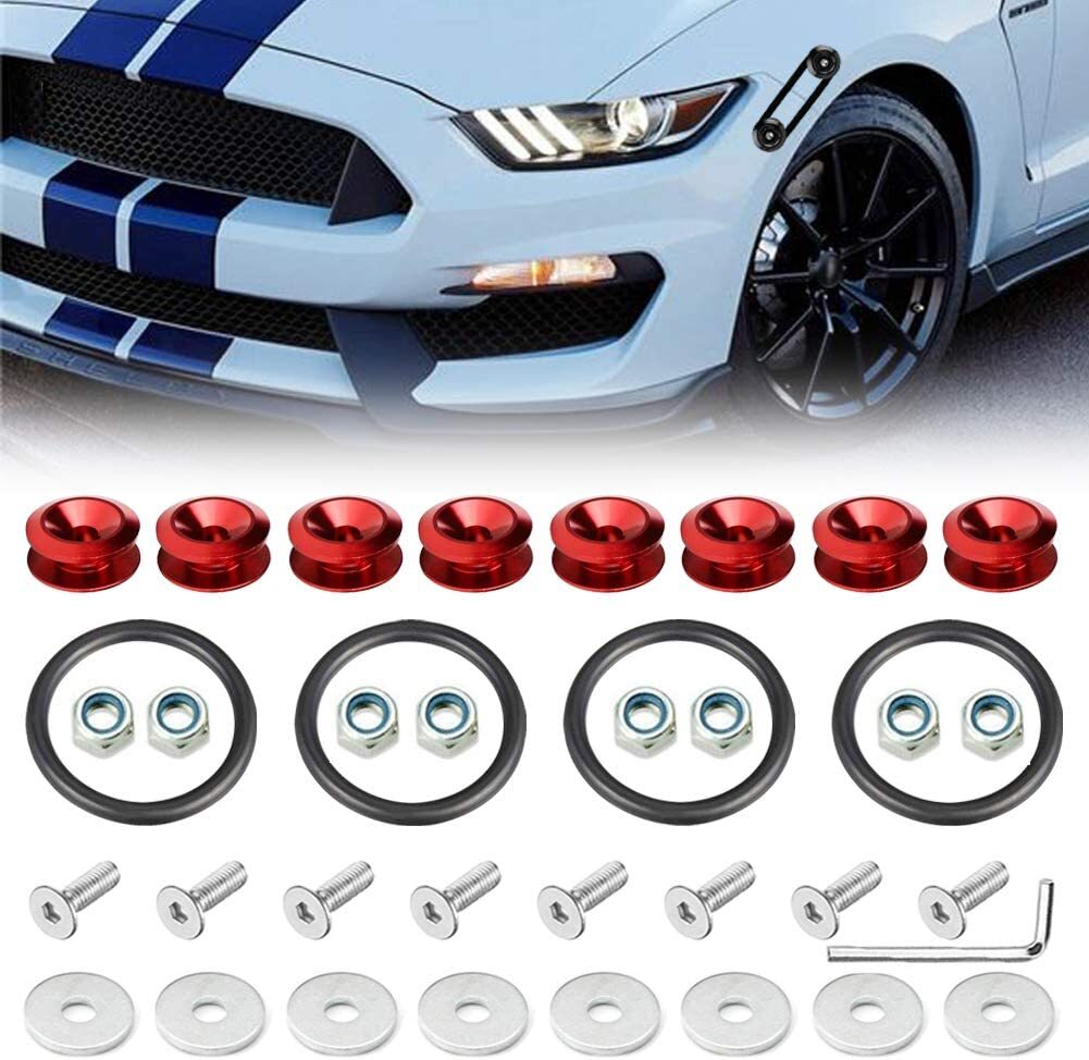 8-Piece Universal Bumper Quick-Release Front and Rear Bumper Fasteners for Car Bumpers